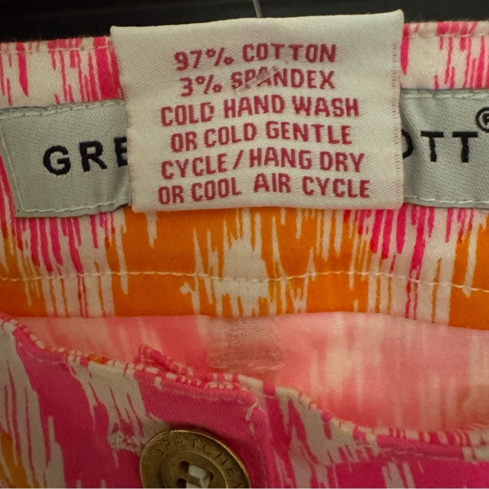 Gretchen Scott Designs Gripeless Jeans - Knit Ikat Pink Large - Picture 5 of 6